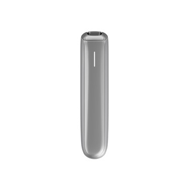 عرض أمامي لجهاز Ploom AURA بلون الفضة القمرية