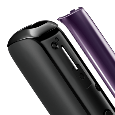 Close-up of Lavender Ploom Aura front panel, detached from device.