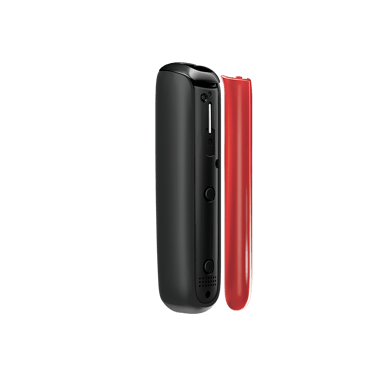 Lava Red Ploom Aura front panel side view, separated from device.