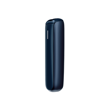 Side view of the Ploom AURA Navy Blue device