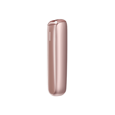 Side view of the Ploom AURA Rose Gold device