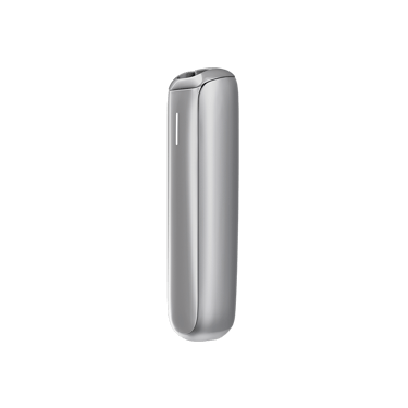 Side view of the Ploom AURA Lunar Silver device