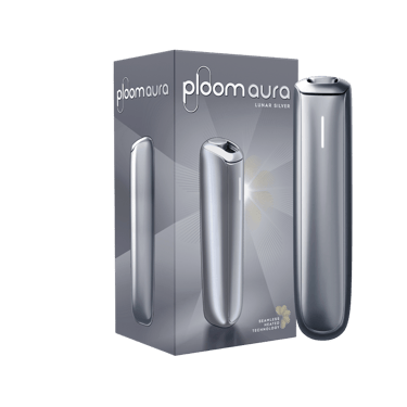 Ploom AURA Lunar Silver pack with device