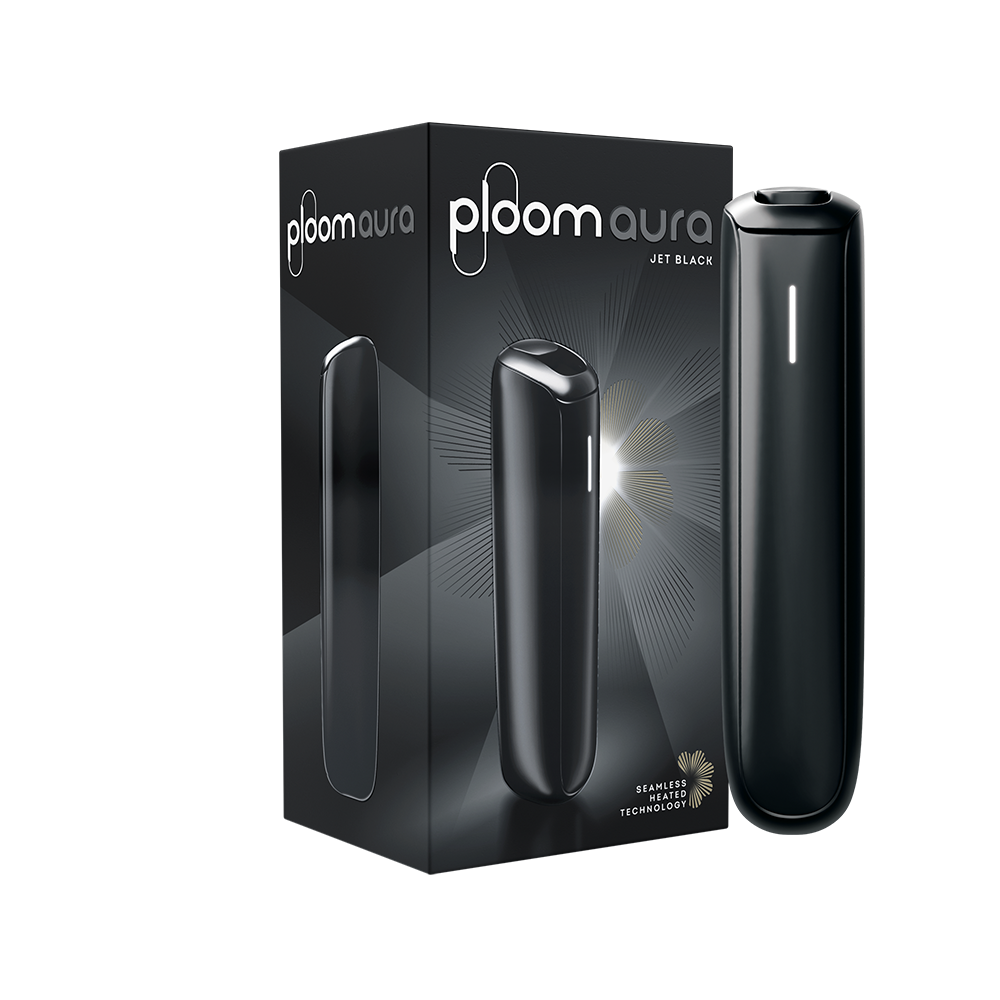 Ploom AURA Jet Black pack with device