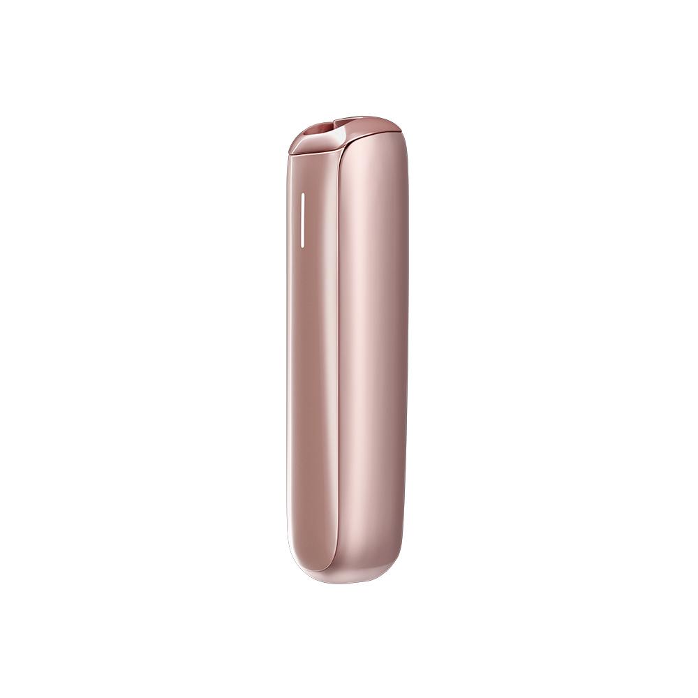 Side view of the Ploom AURA Rose Gold device