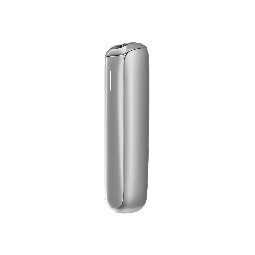 Side view of the Ploom AURA Lunar Silver device