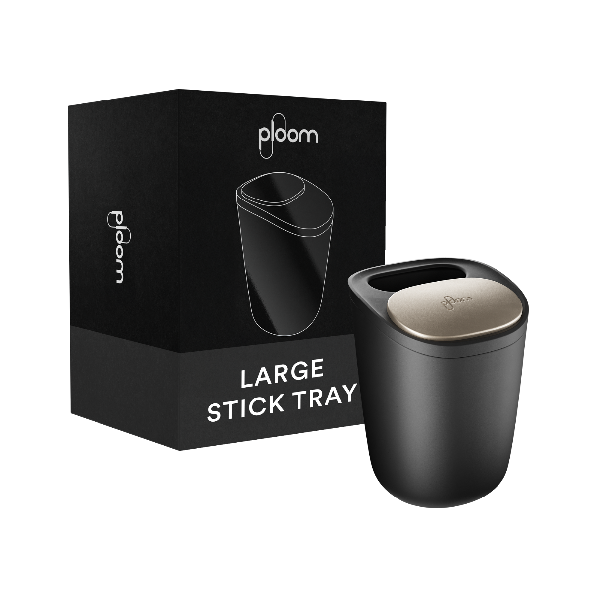 Ploom Large Stick Tray packaging with device close-up.