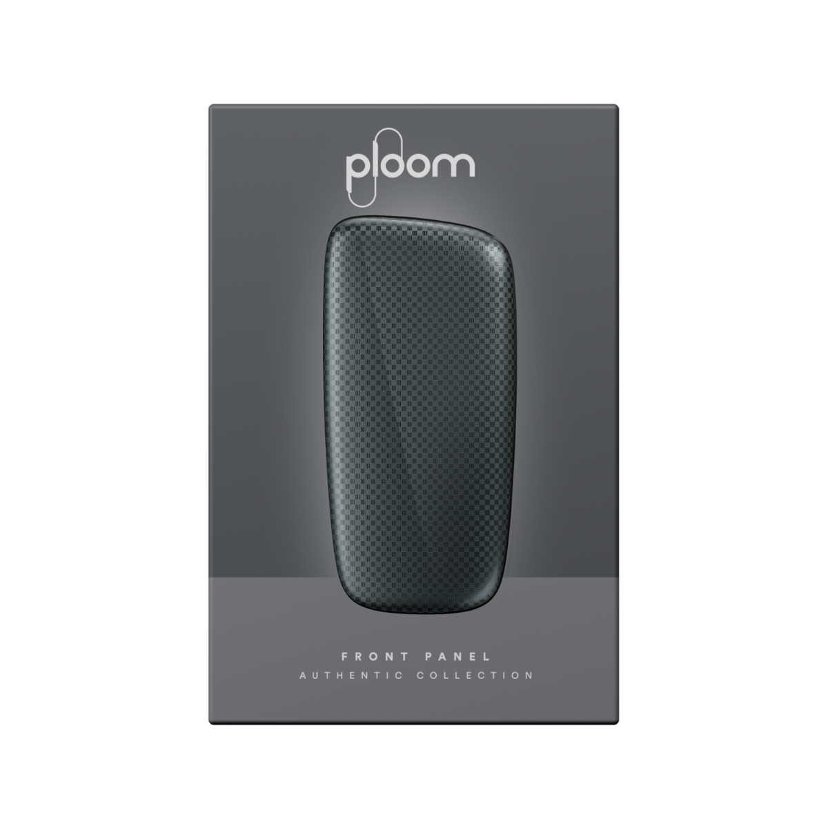 Ploom X Advanced squared front panel slate grey on device