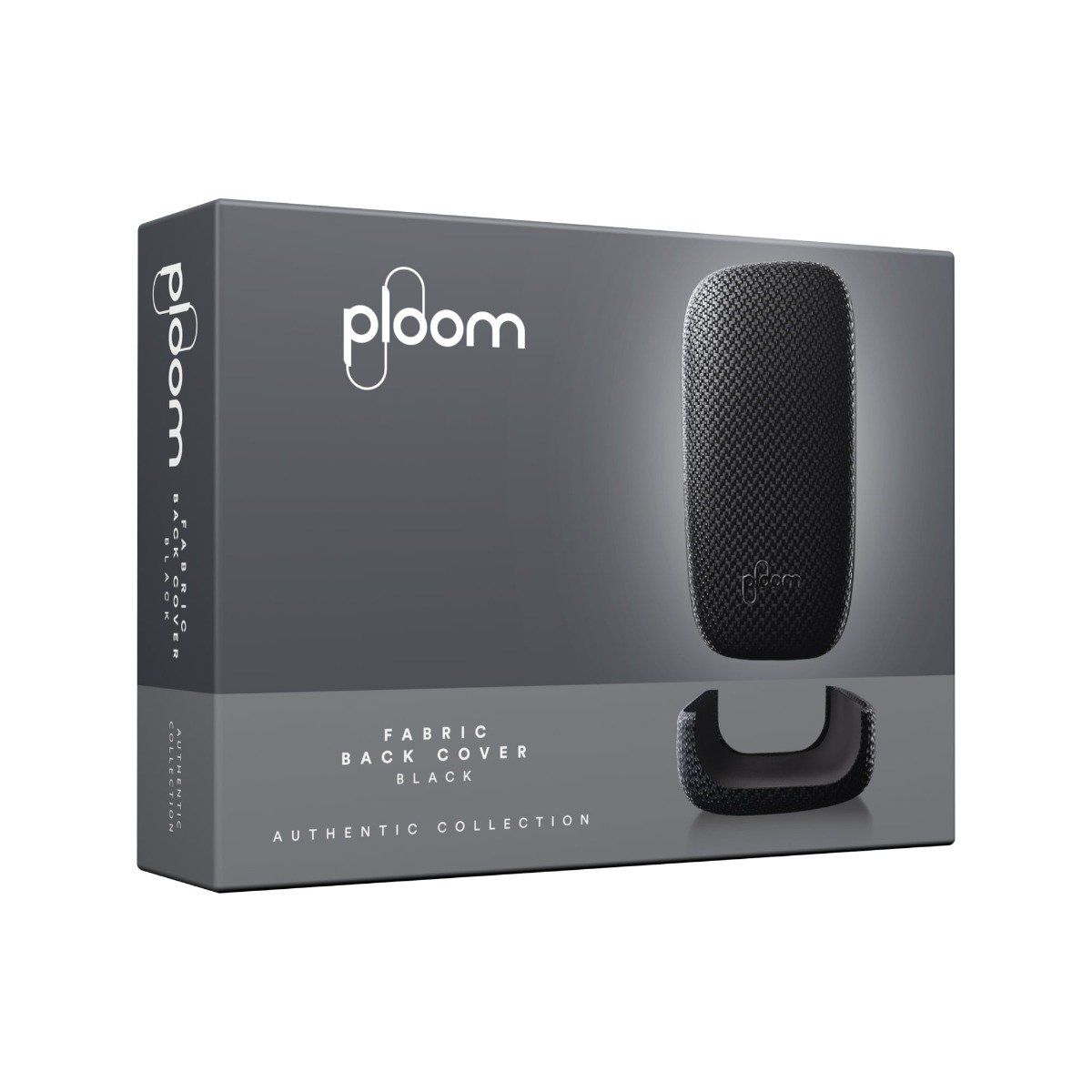 ploom x fabric back panel black packaging