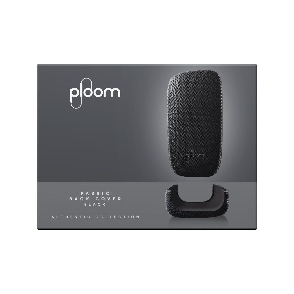 ploom x fabric back panel black packaging